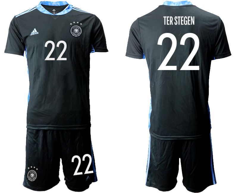 Men 2021 World Cup National Germany black goalkeeper #22 Soccer Jerseys->->Soccer Country Jersey